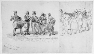 London Street Musicians by George Snr Scharf